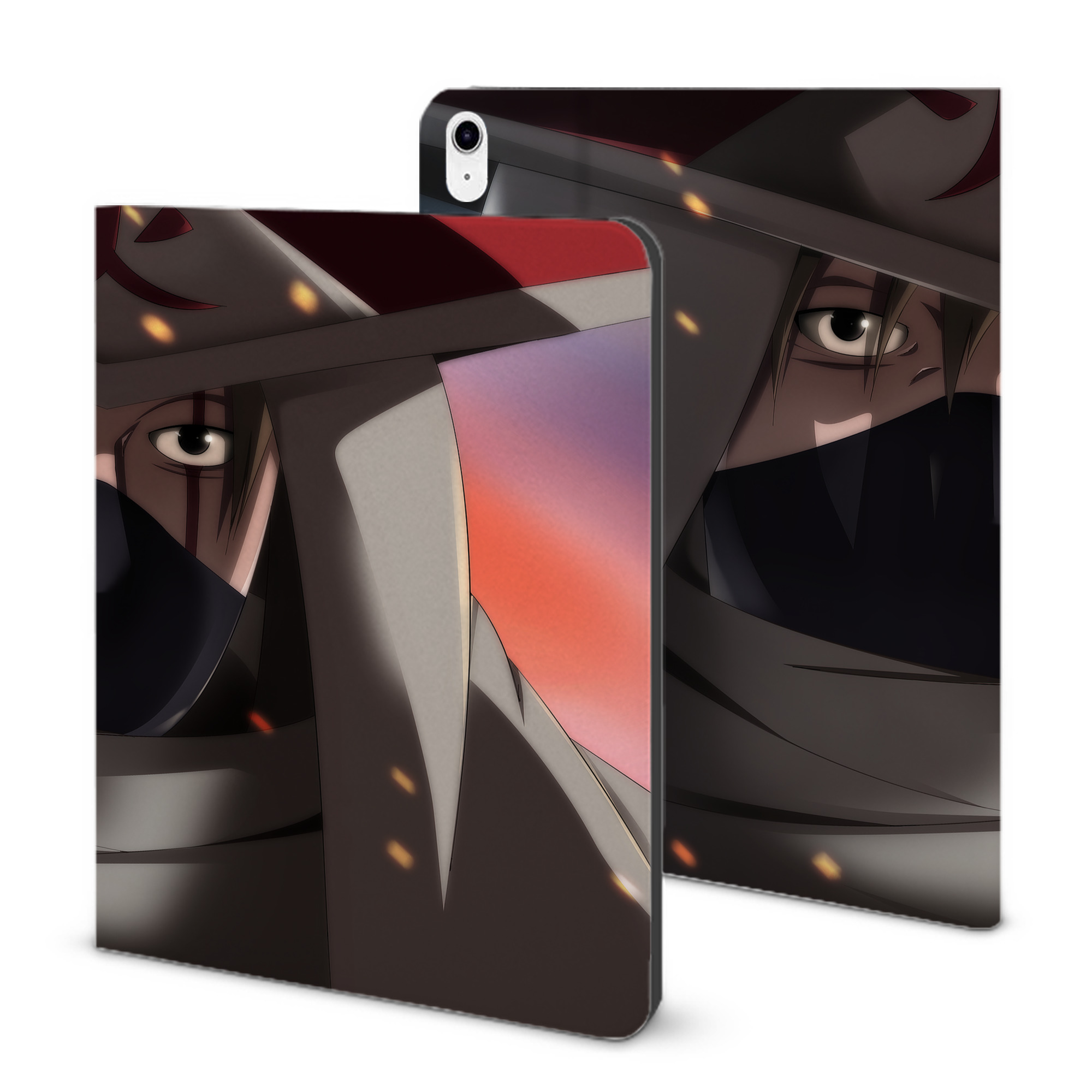 （画像用） NARUTO -ナルト- NARUTO -ナルト- 疾風伝 IPad ケース ブック型 PUレザー TPU 耐衝撃 軽量 薄型 ペン収納なし 全面保護 IPad 各モデル対応